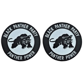 2 pcs Black Panther Party Patch - Panther Power Patch Iron On/Sew On Embroidered