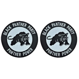 2 pcs Black Panther Party Patch - Panther Power Patch Iron On/Sew On Embroidered