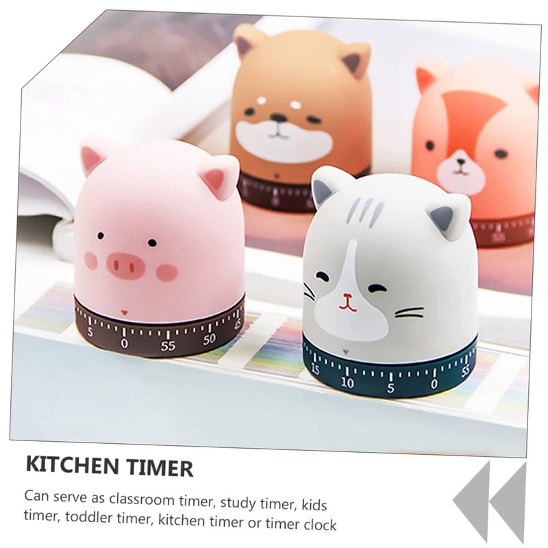 ABOOFAN 2pcs Timer Mechanical Countdown Timer with Loud Alarm for