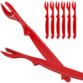 Opfiue 60PCS Crab Legs Crackers,Easy Opener Picks Tools Reliable Crackers for Lobster,Durable Crab,Crawfish, Prawns,Shrimp,Seafood Tools(Red)