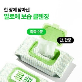 Nature Republic 네이처리퍼블릭 1+1 수딩 앤 모이스처 알로에베라 클렌징 티슈 Nature Republic 1+1 Soothing & Moisture Aloe Vera Cleansing Tissue