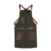 Premium Canvas Apron with Leather 2 Zip Pockets & Holders