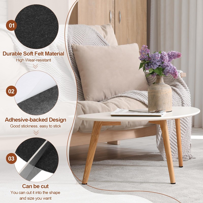PATIKIL 4 Inch Diameter Lamp Base Felt, 12Pack 3mm Thickness