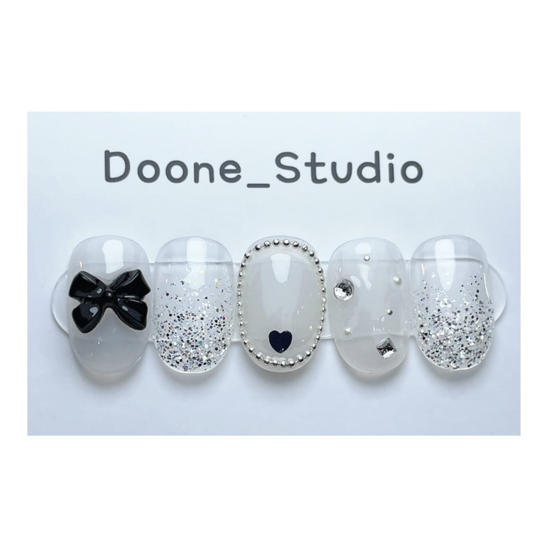 [Dune] What about white syrup?Black Ribbon EasyCute handmade nail tips