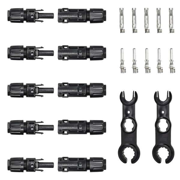 Trisinger 5 Pairs of Plugs with 2 Wrenches, PV Solar