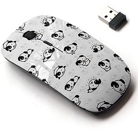 2.4G Wireless Mouse with Cute Pattern Design for All Laptops and Desktops with Nano Receiver - Cute Puppy Dog