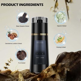 Nova Hair Dye Shampoo, 200 ml Hair Dye Shampoo, Mild Natural Hair Dye Shampoo, Hair Instant Dye Shampoo, Instant Hair Colour Shampoo for Men and Women (Black)