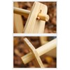 Outdoor Wood Seasoning Storage Basket with Handle Picnic Condiments BBQ