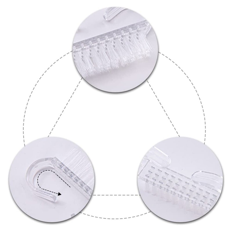 5 Pcs Nail Brushes For Cleaning Nails Transparent Nail Dust