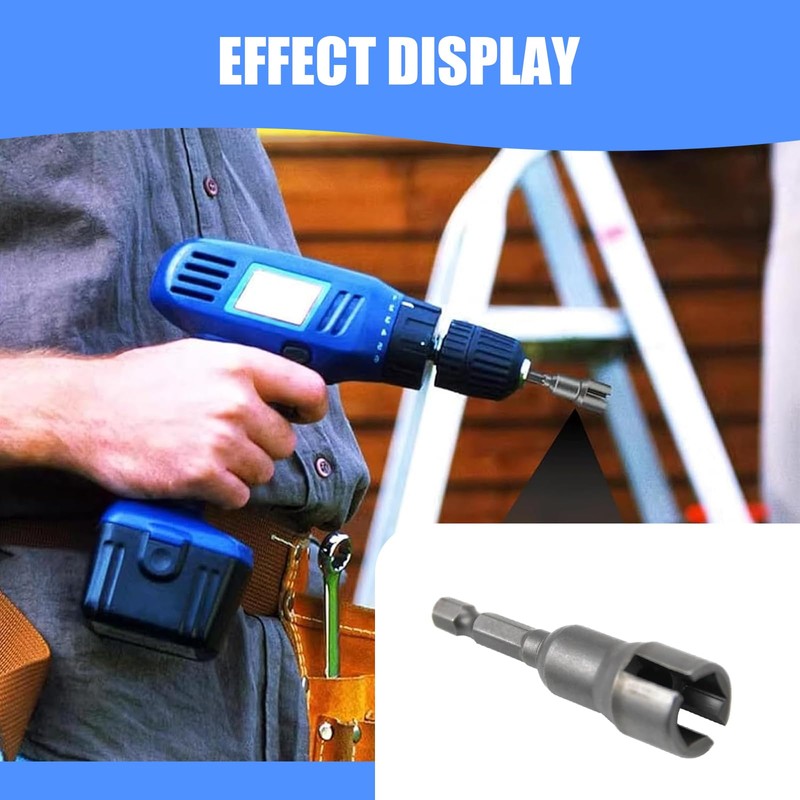 yorpyep Wing Nut Driver, Slotted Hexagonal Handle 65 mm Electric
