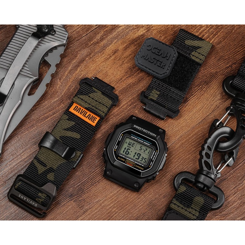 16mm Replacement Band for Casio G Shock G-5600/5700/6900/8900,GW-5600/M5610/6900/8900,GM-5610,GB-5600 G-Hook &