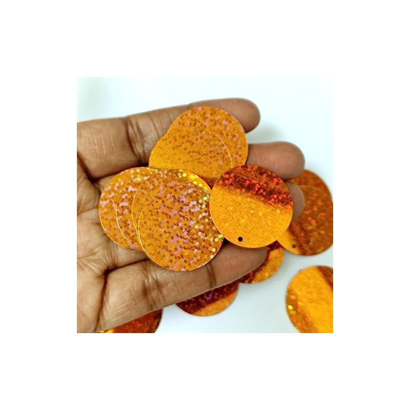 MajorCrafts 30mm 30g 130pcs Holographic Large Round PVC Sequins with