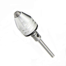 Drill Chuck, 1/4" 1/6" 1/8" 0.3-10mm Keyless Drill Chuck, Multi-Universal Drill Chuck, Quick Change Converter for Electric Grinders (1 Piece), Silver