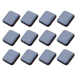 HappyHome Furniture Sliders 25mm Set of 12 Furniture Leg Pads Stick on Carpet Easy Glide Low Friction Material Noise Resistant Scratch Resistant (Square Pack of 12)