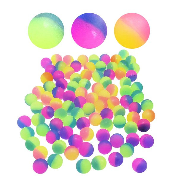 MEMOFYND Pack of 25 Colourful Elastic Balls, Frosted Rubber Balls,