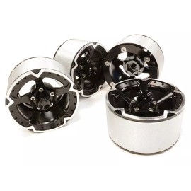 Integy High Mass 2.2 Size Alloy S5 Spoke Beadlock Wheel (4) for Scale Off-Road Crawler