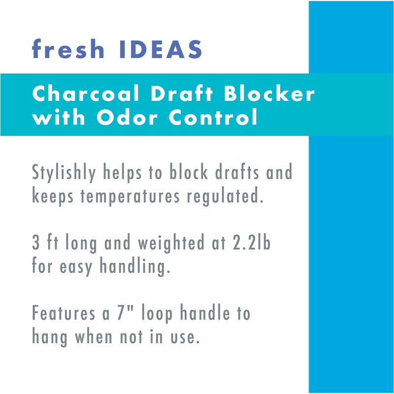 Fresh Ideas Charcoal Draft Blocker and Door Guard for Use