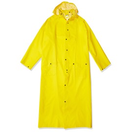 MCR Safety 260CX3 60-Inch Classic Plus PVC/Polyester Corduroy Collar Ridercoat with Detached Hood, Yellow, 3X-Large