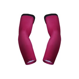 Meicynhoger Breathable Arm Sleeves UV Protection for Cycling,Football,Outdoors - Cooling Compression Sleeves for Men & Women, Hot Pink, Medium