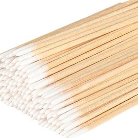 500 Pcs Cotton Swab,Cotton Buds,Cotton Tipped Applicator,Cotton Swabs Wood Sticks for Eyebrow Tattoo Beauty Make-up Color Nail Seam Dedicated Dirty Picking, Wood Handle Small Pointed Tip Head