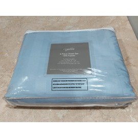 COZELLE FULL SIZE 6 PIECE SHEET SET 100% POLYESTER FLAT FITTED PILLOWCASES