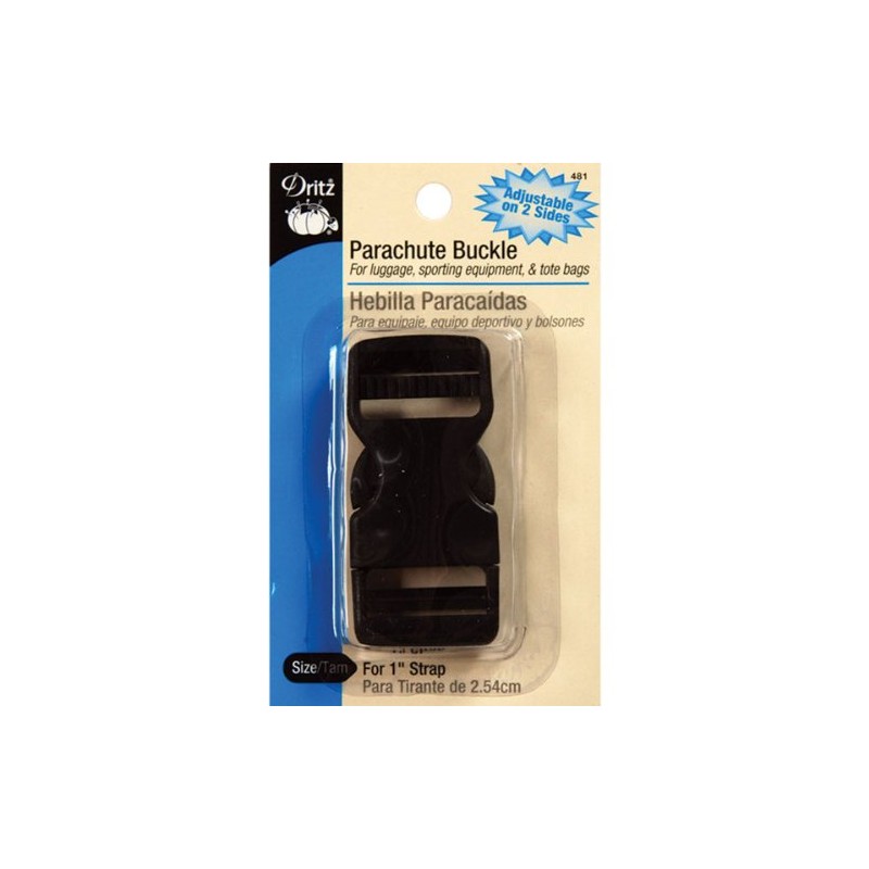 Dritz Dual Adjustable Parachute Buckle for 1-Inch Strap, 1 Set,