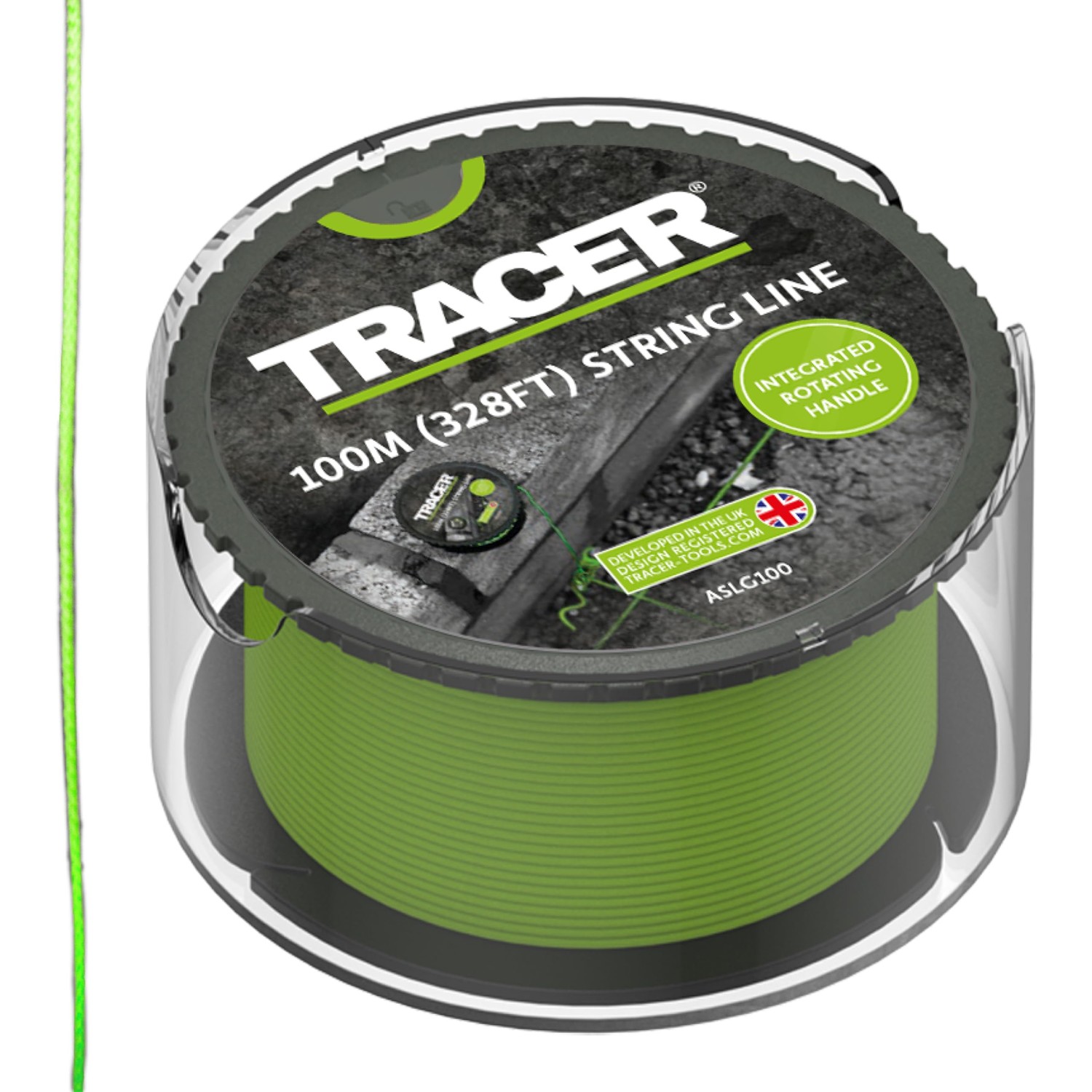 Tracer 100m String Line - Anti-Tangle, High Visibility Builders Line on ...