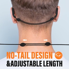 Buyisgle Kids Eye Glasses Holder Strap - No Tail Sunglasses Straps Cords for Boys Toddler and Girls - Eyeglasses Holders Around Neck - Eyewear String Lanyard Retainer - 3PCS（10in Black