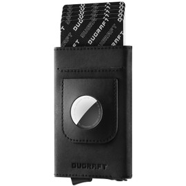 DUGRAFT Pop Up Wallet with AirTag Holder, RFID Blocking Air Tag Wallet with Money Clip Smart Credit Card Holder Wallet for Men(AirTag Not Included)