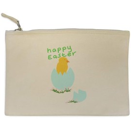 'Hatching Easter Chick' Canvas Clutch Bag/Accessory Case (CL00043916)