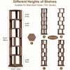 BACEKOLL Rotating Bookshelf Tower, 6 Tier Spinning Book Shelf, Wood
