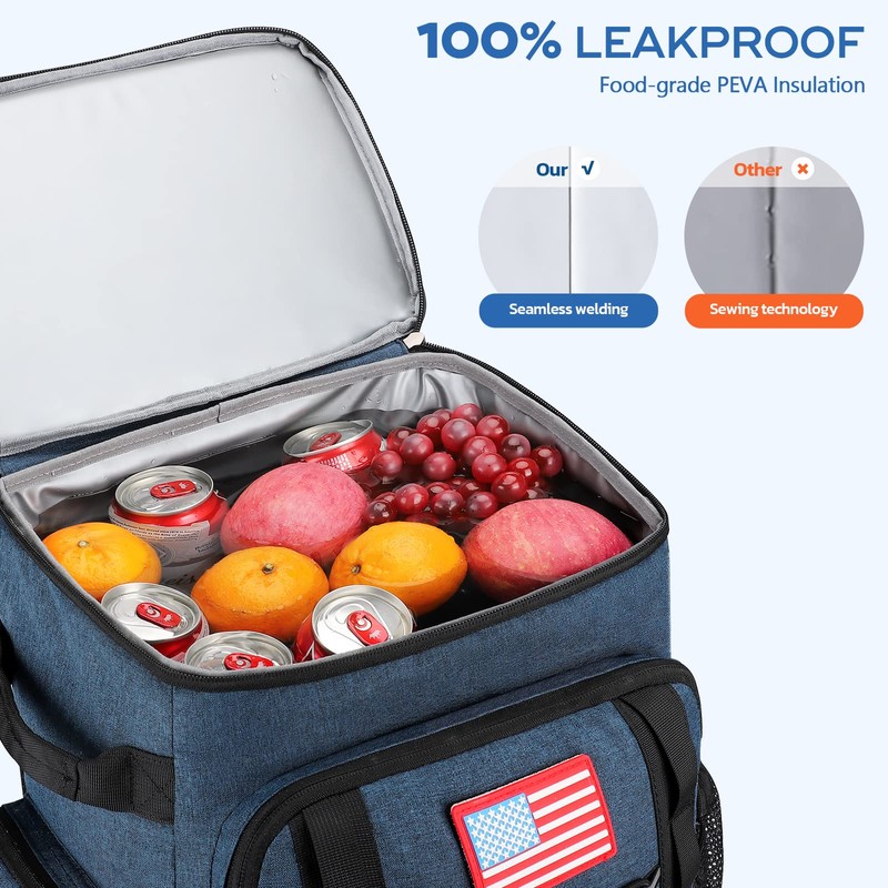 Maelstrom Cooler Backpack,50 Can Insulated Soft Backpack Cooler,Portable Lightweight Leakproof