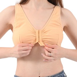 Post Surgery Front Closure Bra (Nude, Medium)
