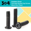 GuoYomm M6 x 50mm 20Pcs Flat Head Hex Socket Cap