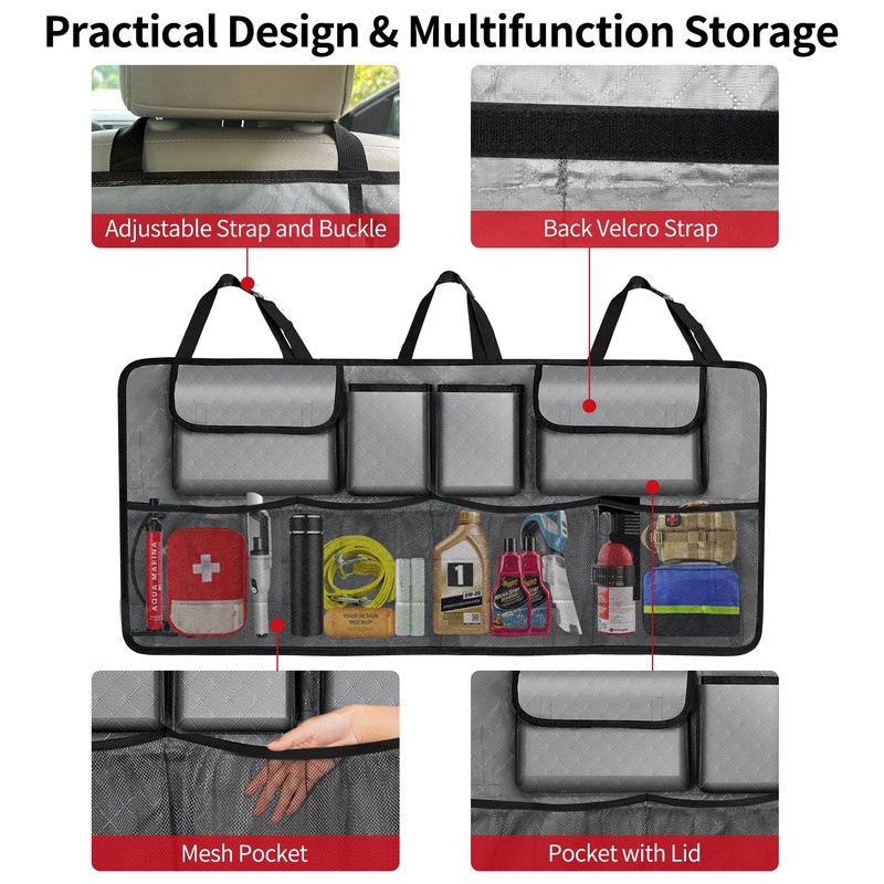 NEWFOM Car Trunk Organizer and Storage, Large Capacity Backseat Hanging