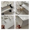 Brymthy Patent Leather Handbag Shinny Clutch Purse Mini Shoulder Bag