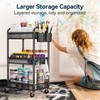 YASONIC 3 Tier Rolling Cart – Metal Utility Storage Cart