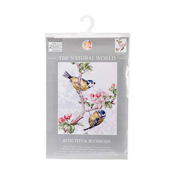 The Natural World Cross Stitch Kits - Blue Tits & Blossoms