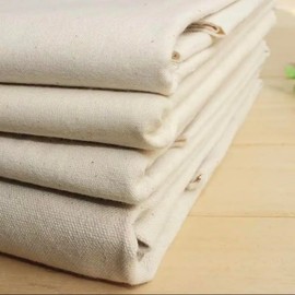 Calico Fabric 63 inch (160cm) Extra Wide Medium Weight, 100% Unbleached Natural Cotton, Premium Quality (1 Meter Calico)
