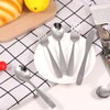 15Pcs Kids Silverware Set,Fork Spoon and Cutter Set,Toddler Utensils Set,410