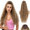 YUMOREAL Drawstring Ponytail Extension 26inch Long Fluffy Wavy Hairpiece for