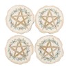 Rustic Winter Solstice Coasters Set | Wood Slice Design |