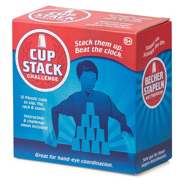 Tobar Cup Stack Challenge Game - Red or Blue Set