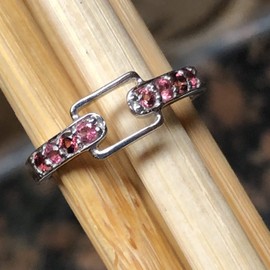 Natural Pink Tourmaline 925 Sterling Silver Engagement Ring Size 6, 7, 8, 9