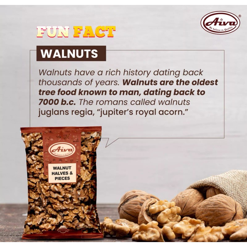 AIVA - Walnuts Raw, Shelled, Halves & Pieces, PREMIUM GRADE