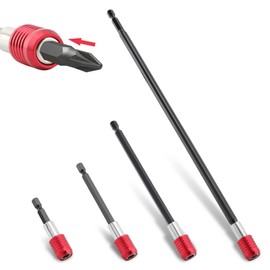 Drill Bit Extension Set, 4 Pack 1/4 Inch Hex Shank Quick Release Extension Adapter for Impact Driver Screws Nuts Drill(COLOR:As shown)