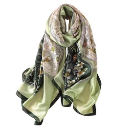 YMXHHB Fashion Scarves Silk Like Scarf Long Lightweight Sunscreen Shawls for Women (Y16)