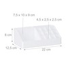 Relaxdays Acrylic Cosmetic Organiser, Small Make-Up Organiser with 16 Compartments