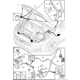 11.61 Inch 2Pcs Front Hood Struts Lift Supports Compatible With Volvo S60 2011-2018 S60 Cross Country 2016-2018 V60 2015-2018 V60 Cross Country 2015-2018 31278769 Shock Gas Spring Prop Rod Cylinder