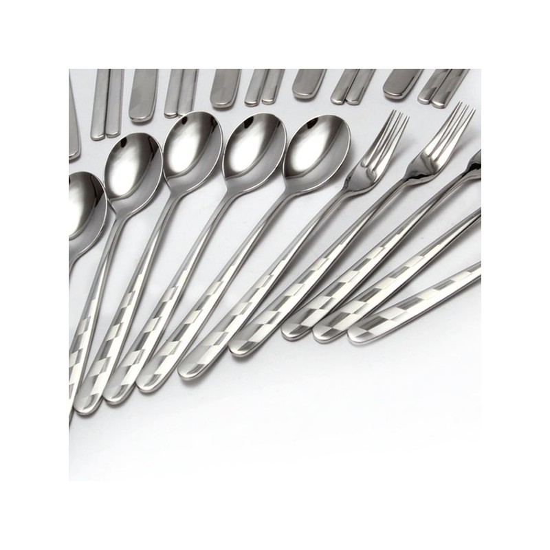 Check Sanding Cutlery Assortment 21-Piece Set / 체크 샌딩수저 종합
